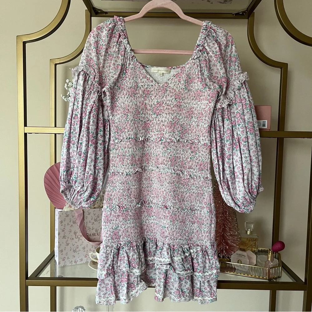LoveShackFancy Ensley Smocked Dress Size XS - Picture 3 of 8